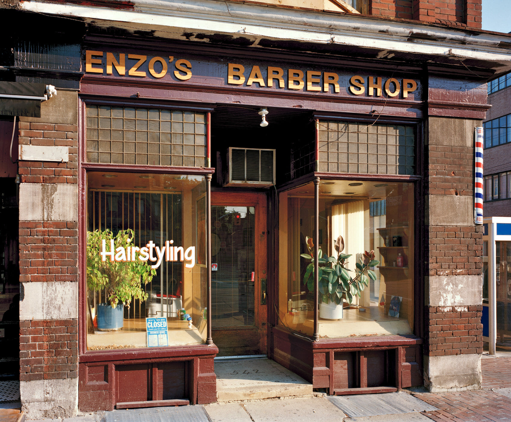 Enzo's Barbershop, College Street at Euclid, Toronto, 1996