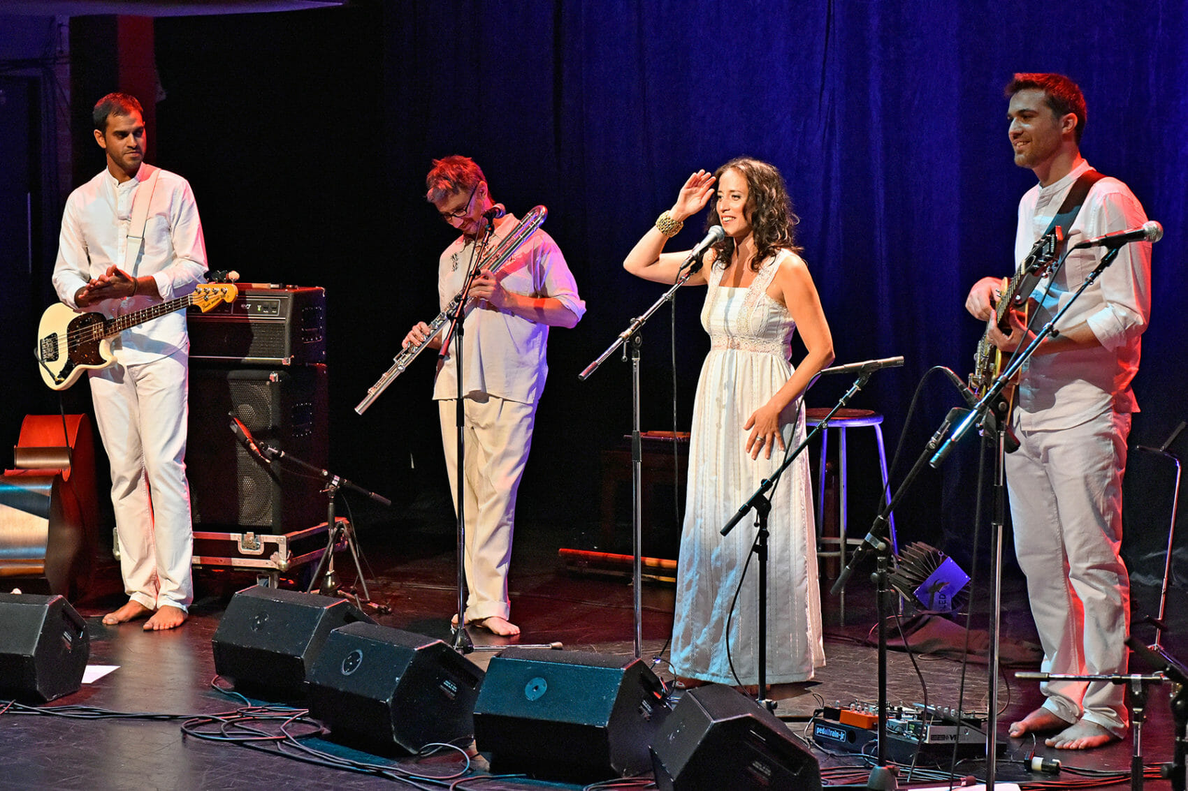 Aviva Chernick, with Members of her Band,  Ashkenaz Festival, Toronto, 2014